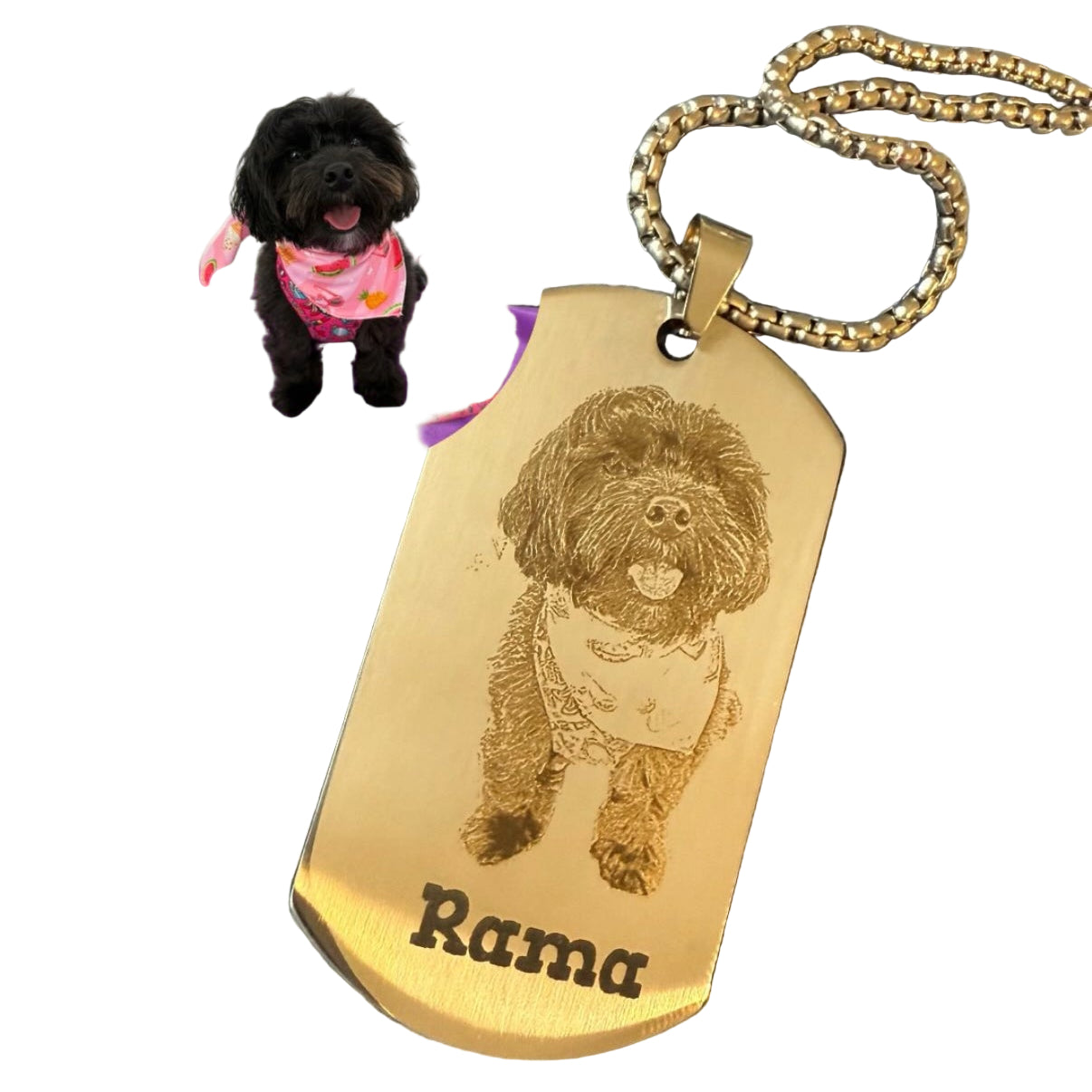 Portraits of Love Dog Tag Necklace