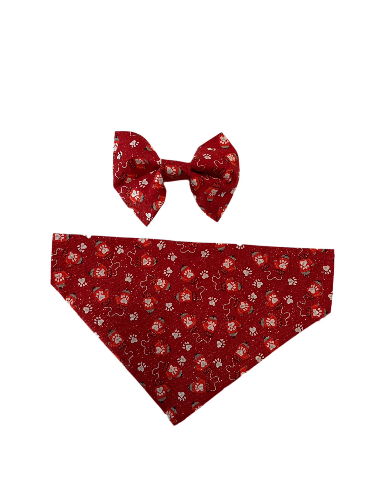 Holiday Mittens Bandana & Bowtie