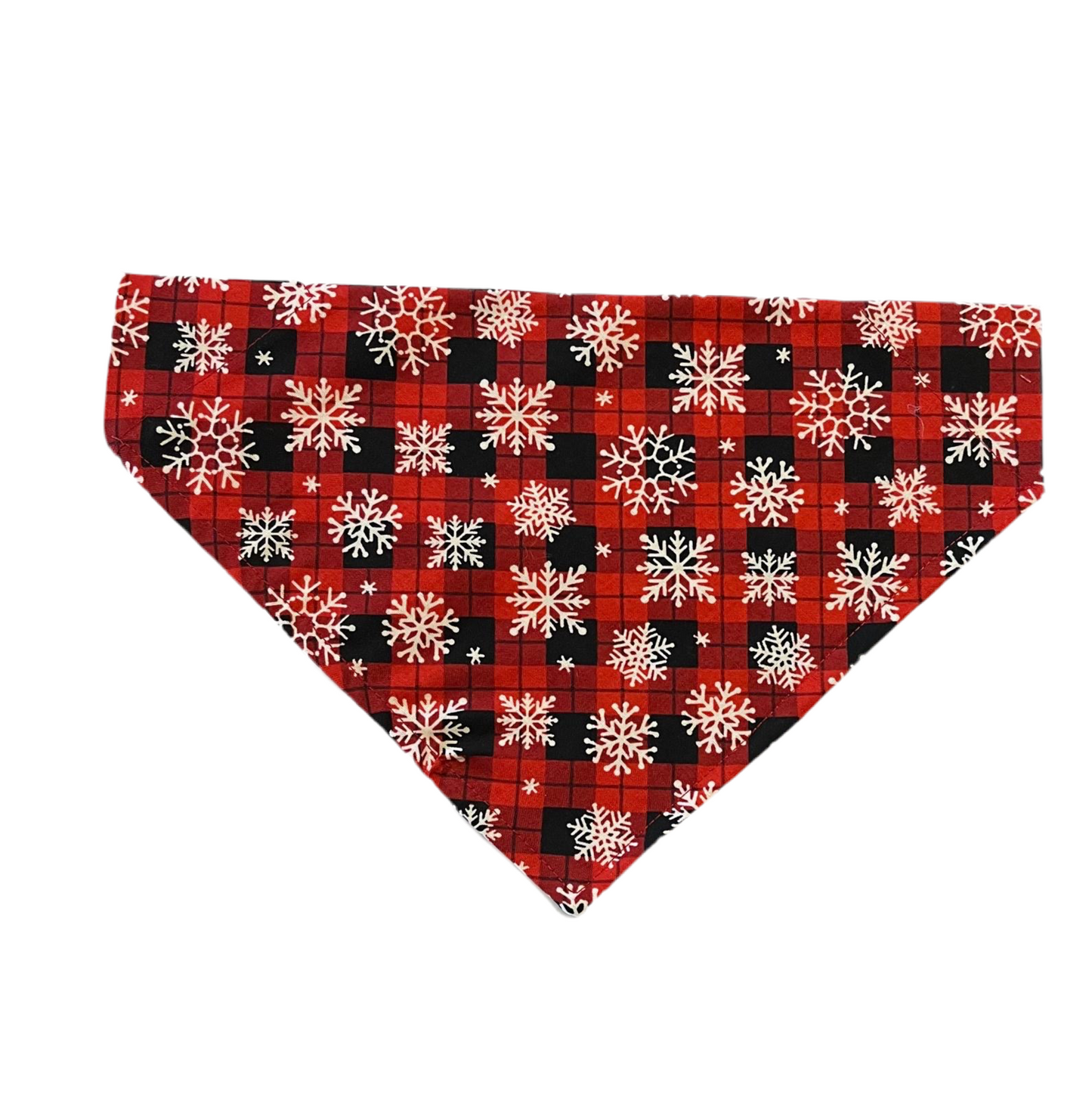 Holiday Snowflakes Plaid Bandana