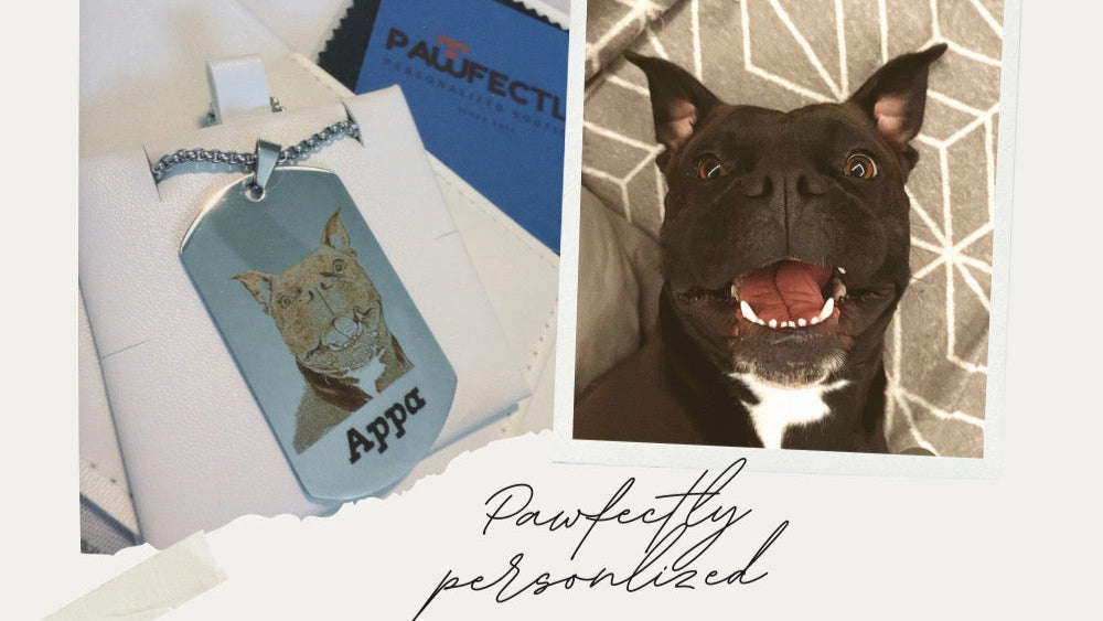 Pet Portrait Dog Tag Necklace