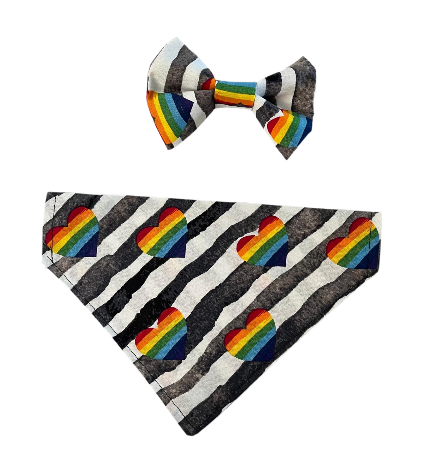 My Heart is a Rainbow Bandana or Bowtie