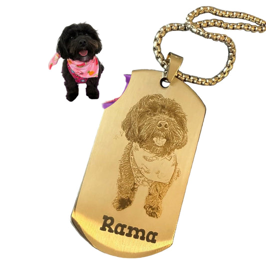 Portraits of Love Dog Tag Necklace