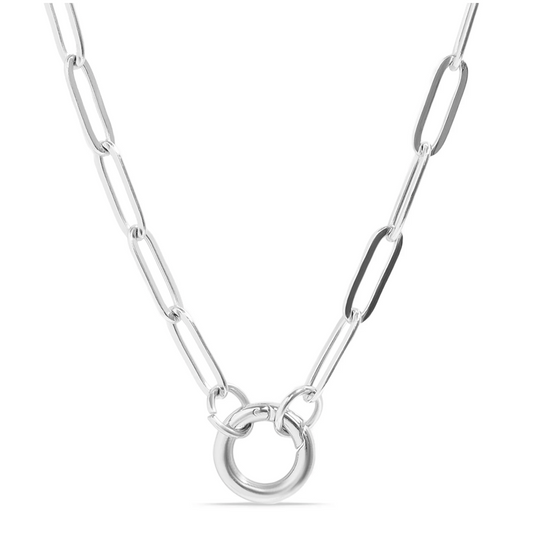 Portrait of Love Paperclip Coin Charm Necklace or Bracelet