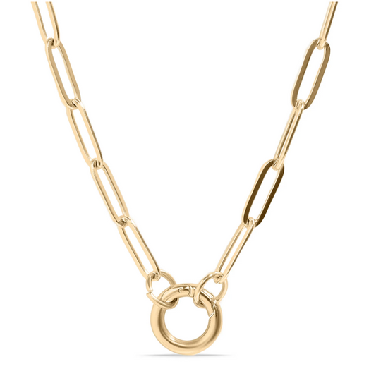 Portrait of Love Paperclip Coin Charm Necklace or Bracelet
